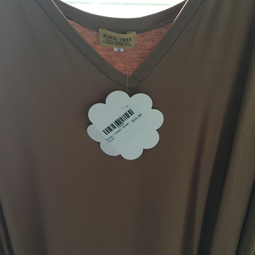 NWT Taupe Long Sleeve Dress - Picture 4 of 4